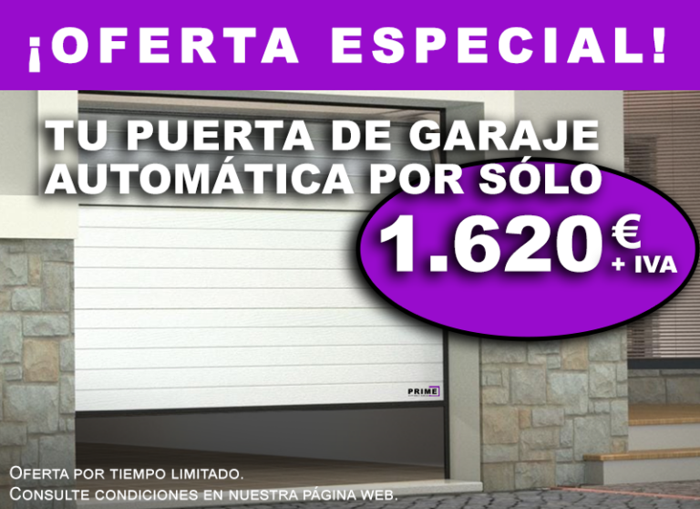 oferta_especial_puerta_de_garaje_automática_prime_automatismos